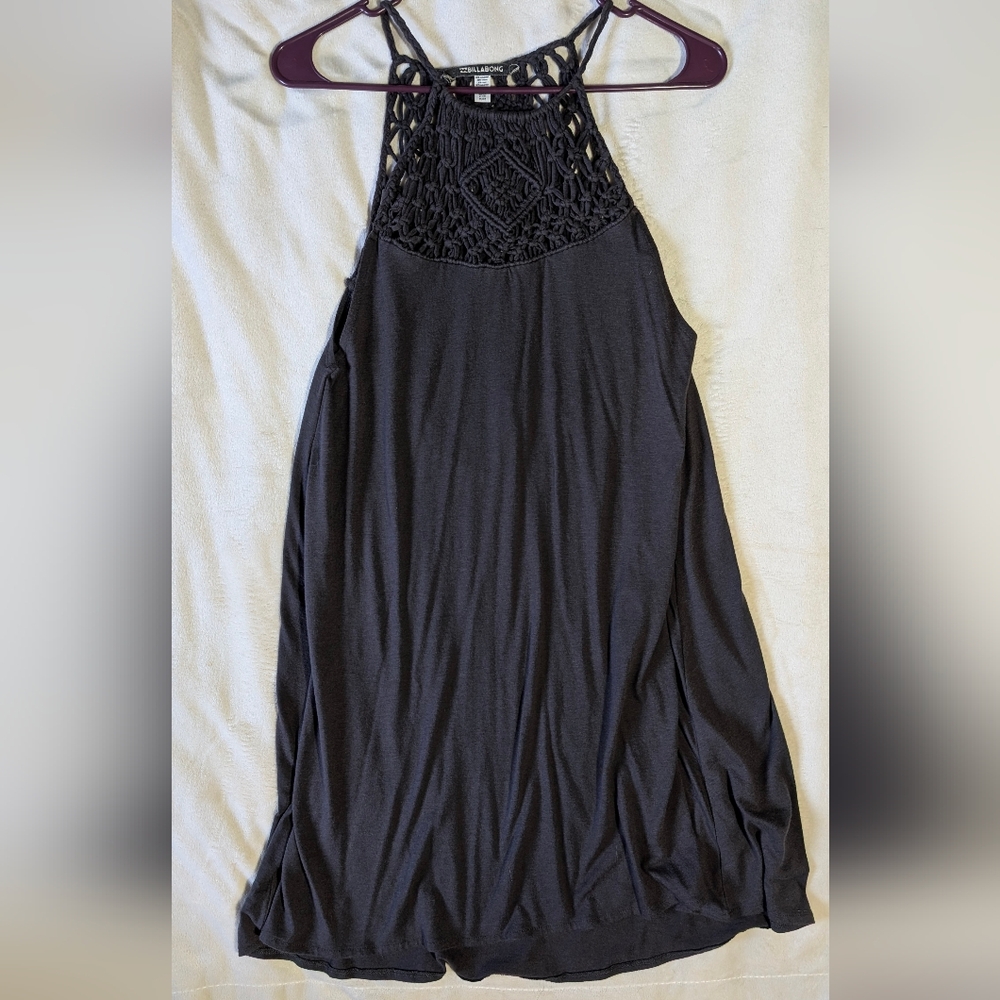 Billabong Macrame High Neck Mini Dress